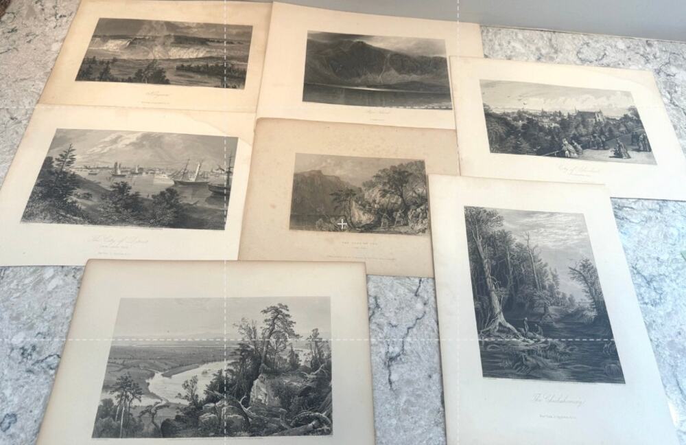 Collection of 12 Prints of Picturesque America D. Appleton & Company 1870s